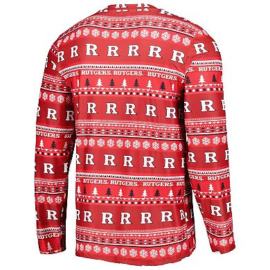 Men's Concepts Sport Scarlet Rutgers Scarlet Knights Swivel Long Sleeve T-Shirt & Pants Sleep Set
