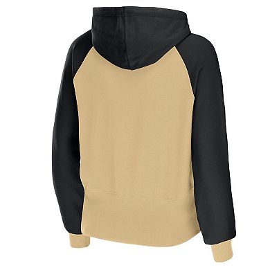 Women's WEAR by Erin Andrews Gold New Orleans Saints Colorblock Full-Zip Hoodie