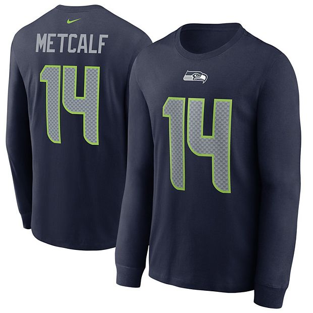 D.K. (DK) Metcalf Signed Navy Custom Football Jersey