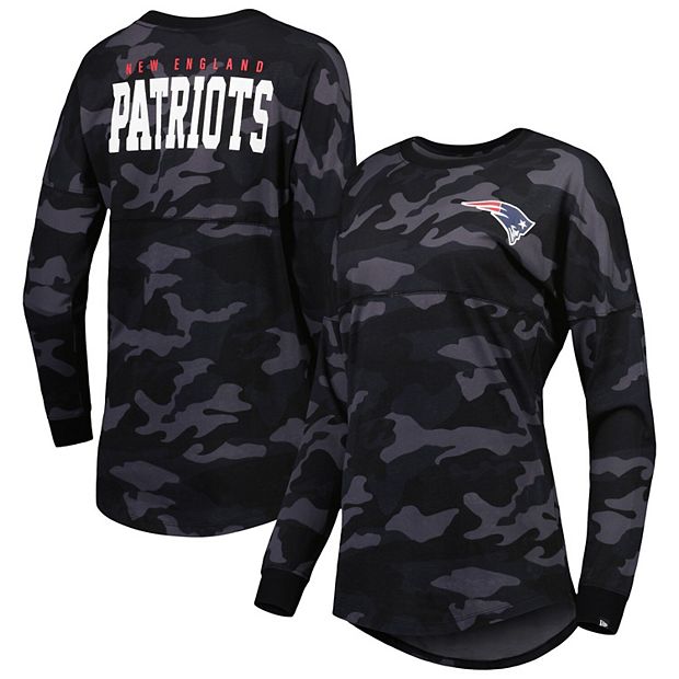 Women's New Era Black New England Patriots Camo Long Sleeve T-Shirt