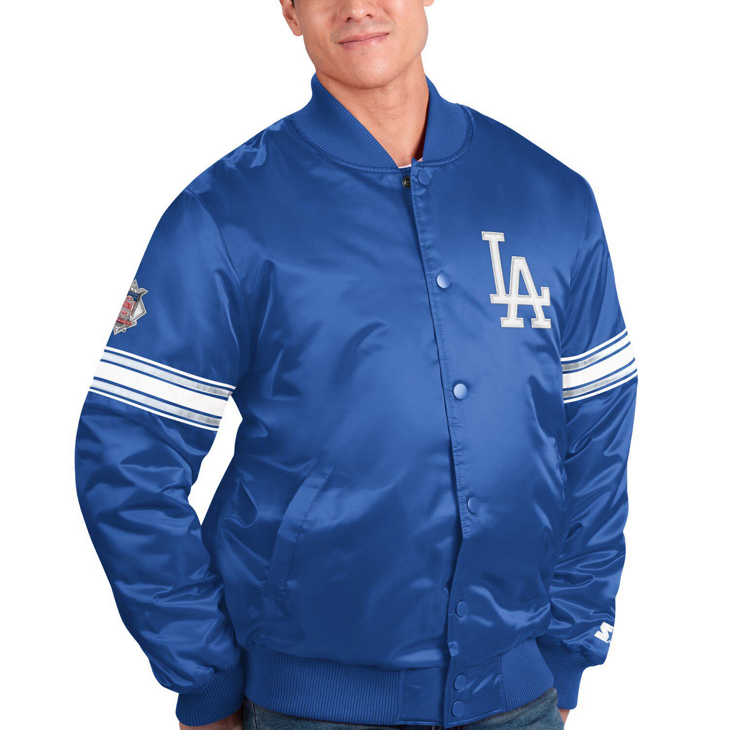 Men's Los Angeles Dodgers Starter Royal The Captain III Full-Zip Varsity  Jacket