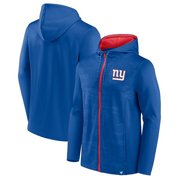 Men's Fanatics Branded Royal/Red New York Giants Ball Carrier Full-Zip  Hoodie