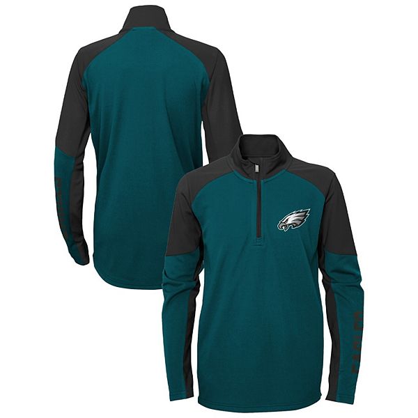 Outerstuff Men's Green Philadelphia Eagles Impact Long Sleeve T-Shirt Size: Large