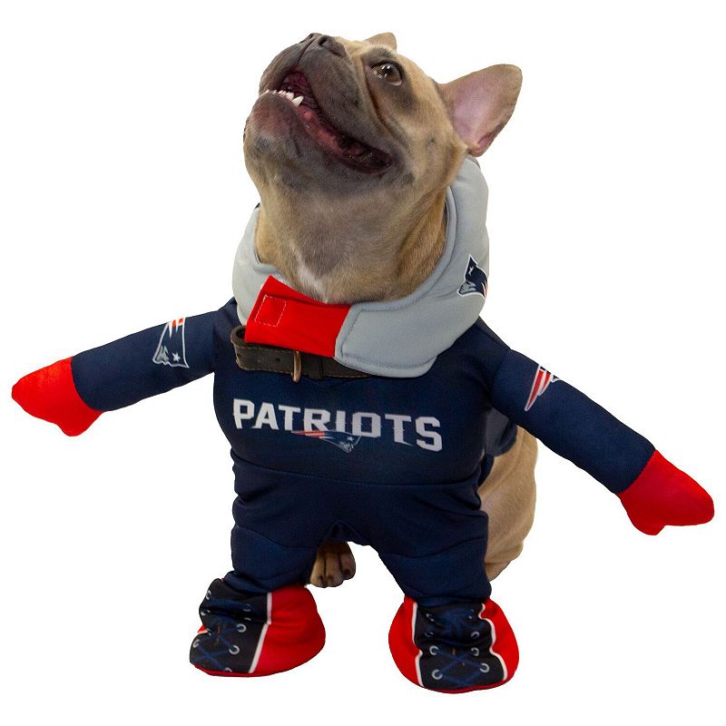 New England Patriots Running Dog Costume, Size: XS, Blue