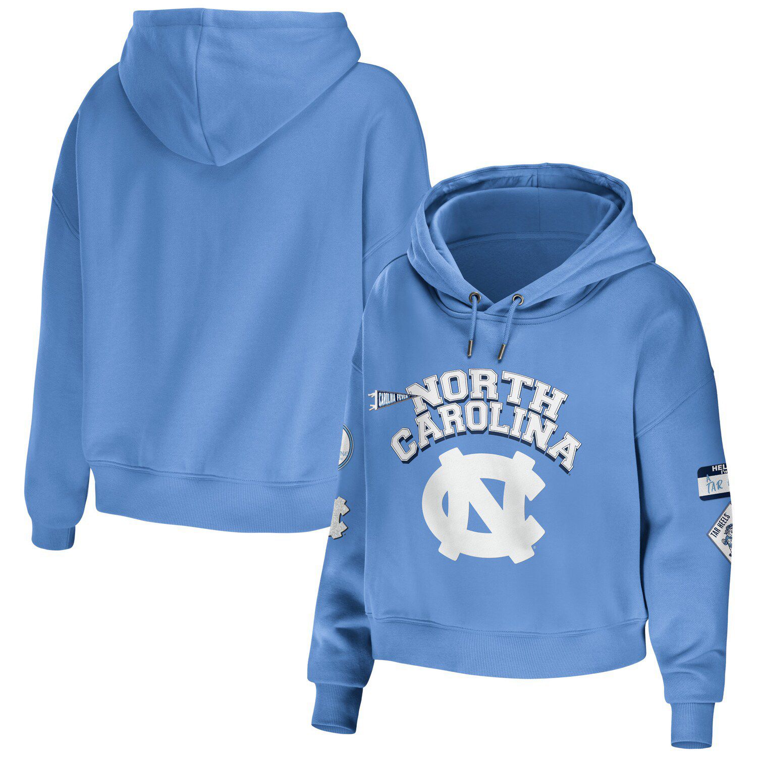 Men's New Era Blue Carolina Panthers Ink Dye Pullover Hoodie