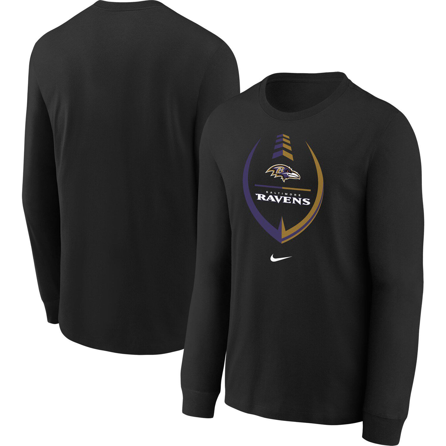 Lamar Jackson Baltimore Ravens Youth Mainliner Name & Number Long Sleeve T- Shirt - Purple