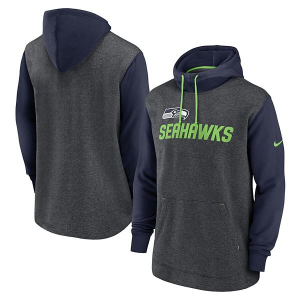 Men's Nike Heathered Charcoal/College Navy Seattle Seahawks Surrey ...