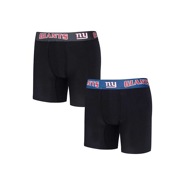 Men s Concepts Sport Black Royal New York Giants 2 Pack Boxer