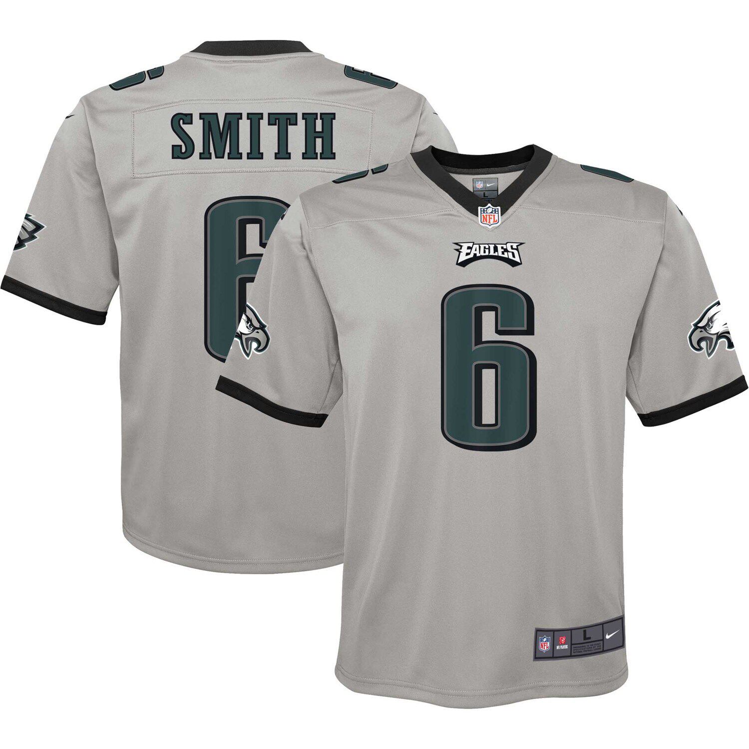 Men's Nike DeVonta Smith Gray Philadelphia Eagles Super Bowl LVII Patch  Atmosphere Fashion Game Jersey