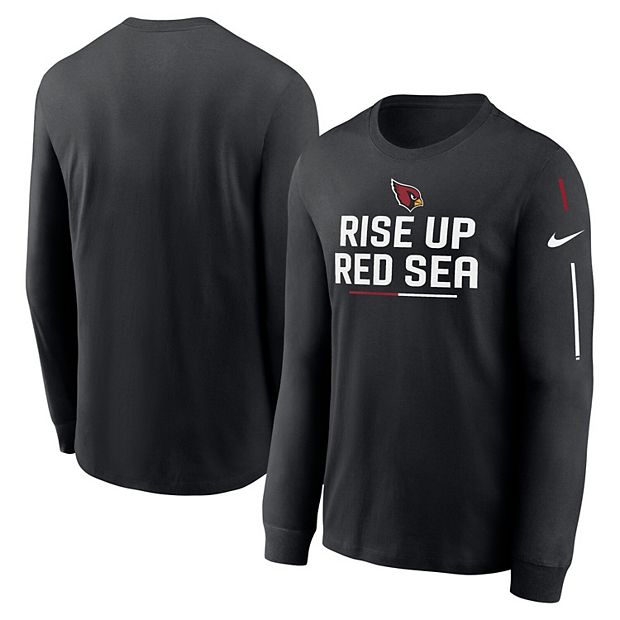 Nike Men's Arizona Cardinals Performance Hooded Long Sleeve T-Shirt - Black - XL Each