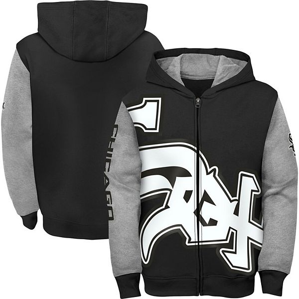 Infant Chicago White Sox Black Fleece Full-Zip Hoodie