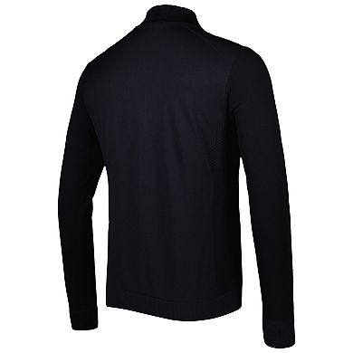 Men's Levelwear Black Philadelphia 76ers Nano Engineered Knit Fabric Quarter-Zip Jacket