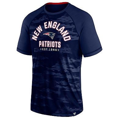 Men's Fanatics Branded Navy New England Patriots Hail Mary Raglan T-Shirt