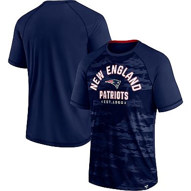 Men's Fanatics Branded Navy New England Patriots Hail Mary Raglan T-Shirt