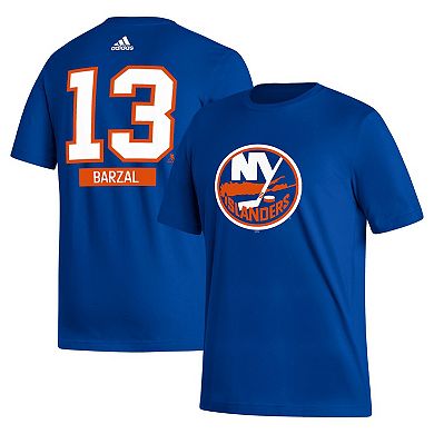 Men's adidas Mathew Barzal Royal New York Islanders Fresh Name & Number T-Shirt