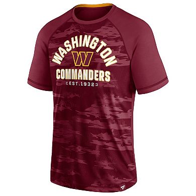 Men's Fanatics Branded Burgundy Washington Commanders Hail Mary Raglan T-Shirt