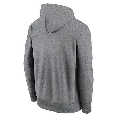 Men's Nike Heathered Gray Washington Commanders Performance Pullover Hoodie