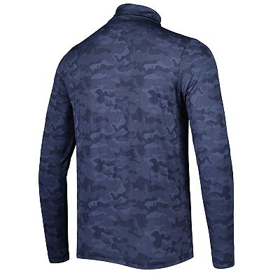 Men's Antigua Navy New England Patriots Brigade Quarter-Zip Sweatshirt