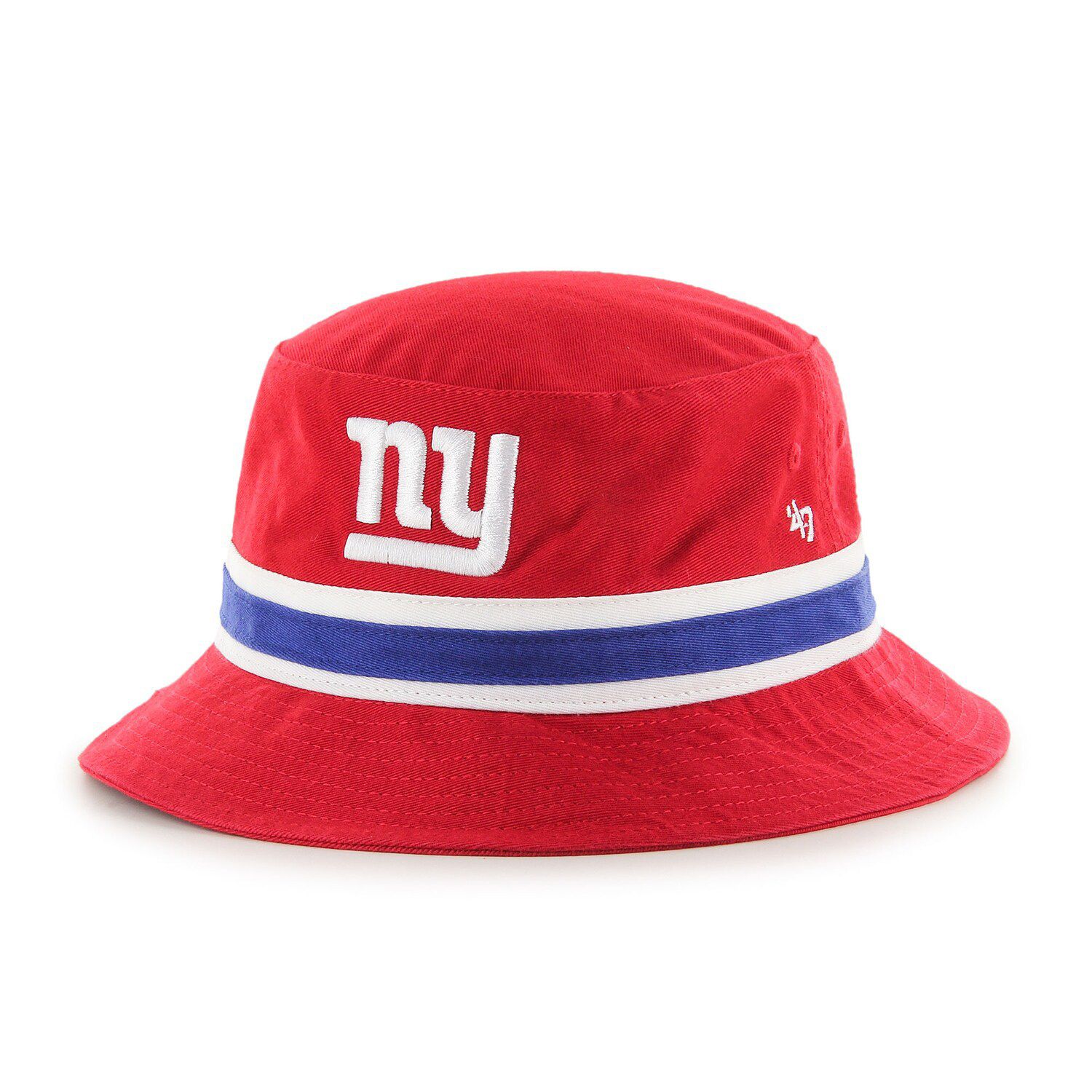 Men's '47 Scarlet San Francisco 49ers Striped Team Bucket Hat