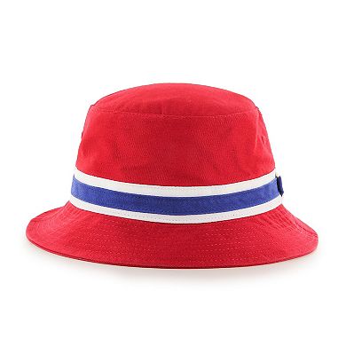 Men's '47 Red New York Giants Striped Bucket Hat