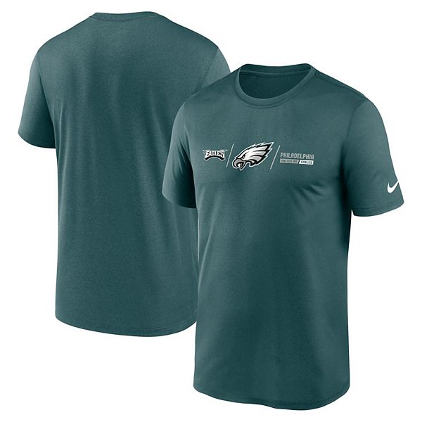 Men's Nike Midnight Green Philadelphia Eagles Horizontal Lockup Legend  T-Shirt