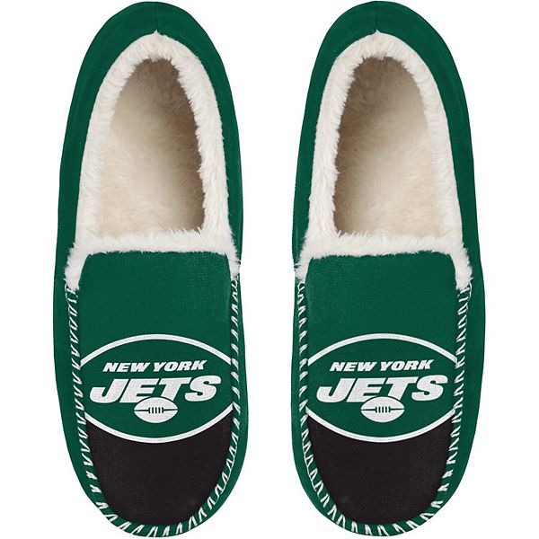 FOCO New York Jets NFL Men's Slip On Shower Slide Slippers With