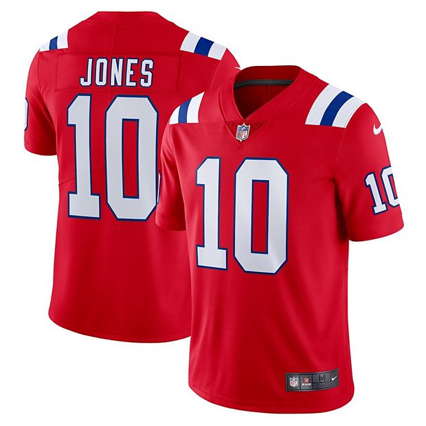 Men's Nike Mac Jones Red New England Patriots Vapor Limited Jersey