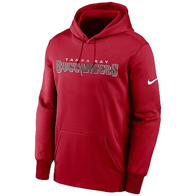 Men's Nike Red Tampa Bay Buccaneers Fan Gear Wordmark Performance Pullover Hoodie
