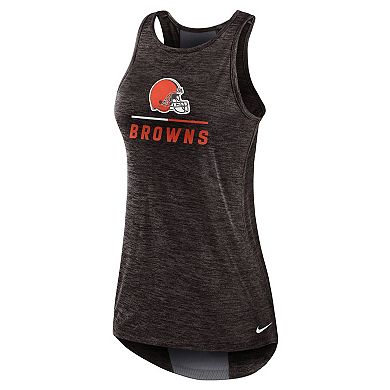 Women's Nike Brown Cleveland Browns High Neck Performance Tank Top