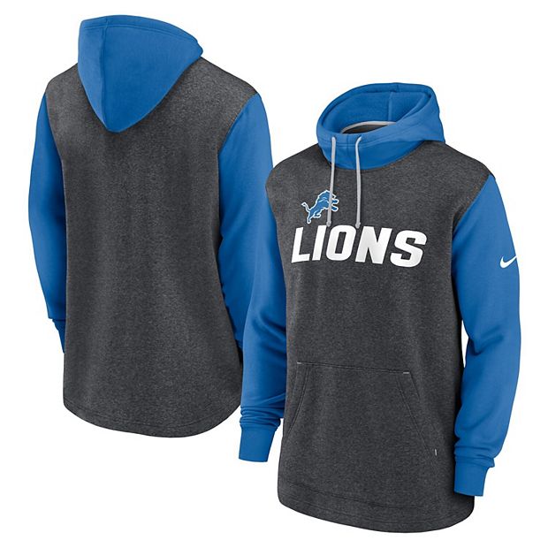 Detroit Lions Charcoal Extended Hoodie