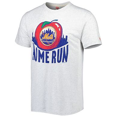 Men's Homage Gray New York Mets Hyper Local Tri-Blend T-Shirt