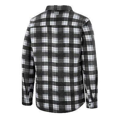 Men's Colosseum Black/White Boston College Eagles Ellis Plaid Full-Snap Shirt Jacket