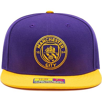 Men's Purple/Yellow Manchester City America's Game Fitted Hat