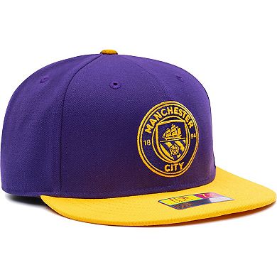 Men's Purple/Yellow Manchester City America's Game Fitted Hat