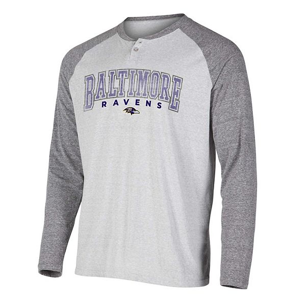 Men's Concepts Sport Heather Gray Philadelphia Eagles Ledger Raglan Long Sleeve Henley T-Shirt Size: Medium