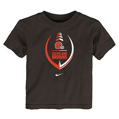 Toddler Nike Brown Cleveland Browns Football Wordmark T-Shirt