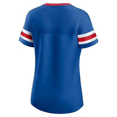 Women's Fanatics Branded Royal New York Giants Original State Lace-Up T-Shirt
