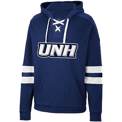 Men's Colosseum Navy New Hampshire Wildcats Lace-Up 4.0 Pullover Hoodie