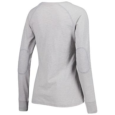 Women's Gray Texas A&M Aggies Payton Elbow Patch Slub Raglan Long Sleeve T-Shirt