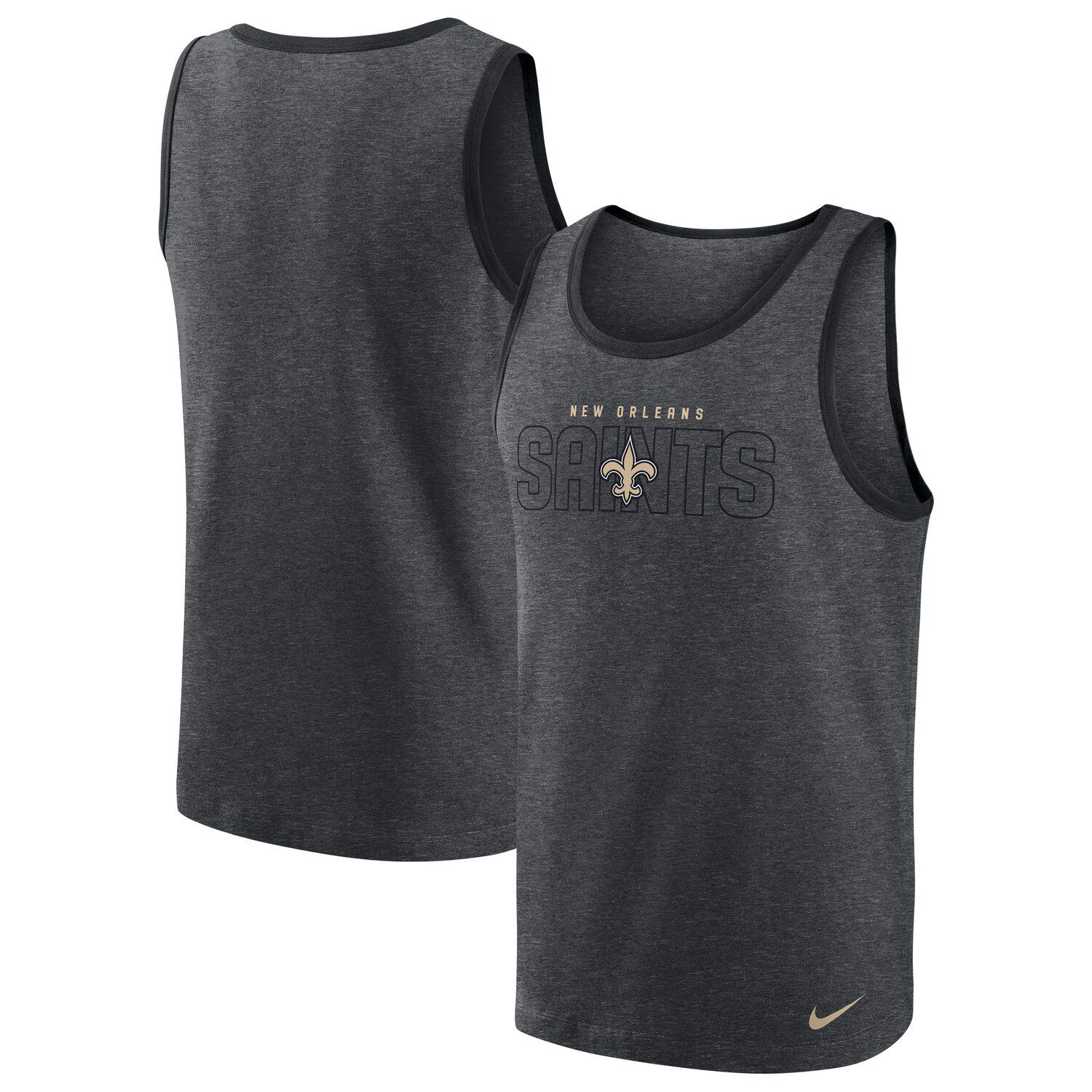 Women's Nike Black New Orleans Saints Team Name City Tri-Blend Racerback Tank Top Size: Extra Small