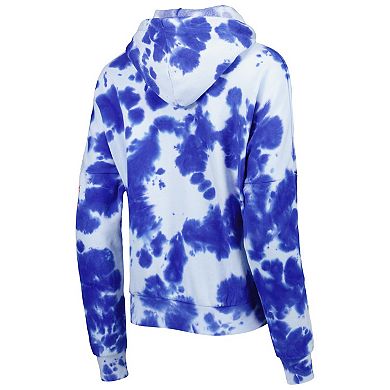 Women's New Era Royal New England Patriots Cloud Dye Fleece Pullover Hoodie