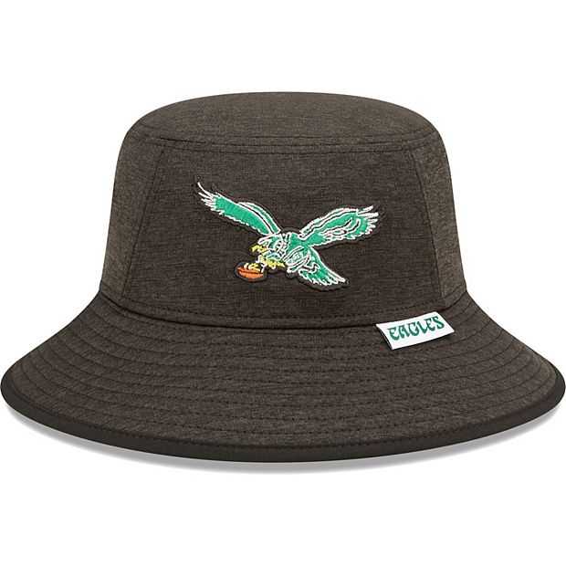 Men's New Era Heather Black Philadelphia Eagles Bucket Hat