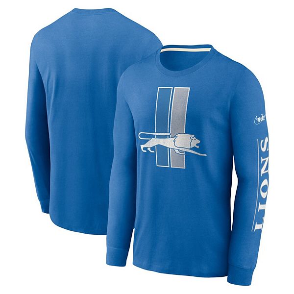 47 Brand / Men's Detroit Lions Blue Rooted Long Sleeve T-Shirt