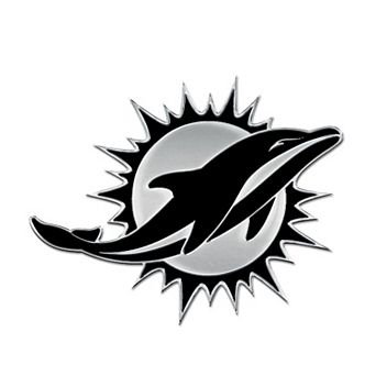 WinCraft Miami Dolphins Team Chrome Car Emblem