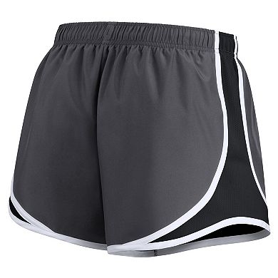 Women's Nike Charcoal Carolina Panthers Logo Performance Tempo Shorts