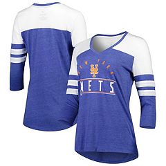 Women's Wear by Erin Andrews White New York Mets Front Tie T-Shirt Size: Medium