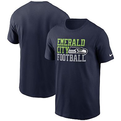 Men's Nike College Navy Seattle Seahawks Hometown Collection Emerald City T-Shirt