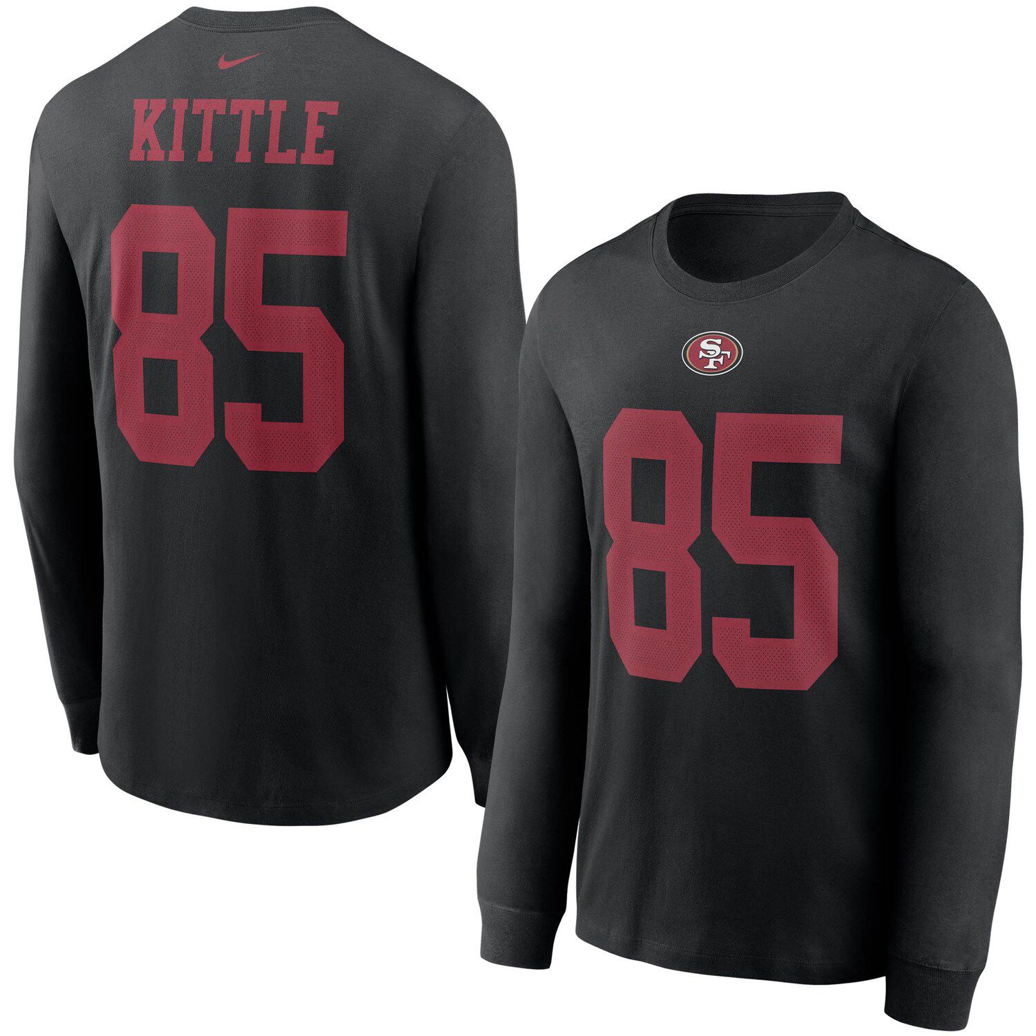 Men's Nike George Kittle Black Iowa Hawkeyes Alumni Name & Number