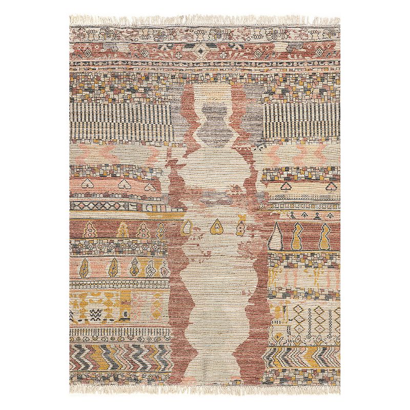 nuLoom Vintage Flatweave Hermina Area Rug, Multicolor, 5X8 Ft