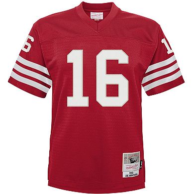Toddler Mitchell & Ness Joe Montana Scarlet San Francisco 49ers 1990 Retired Legacy Jersey